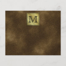 Kundenspezifisches Monogramm-Druckbild. Brown Flyer
