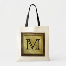 Kundenspezifisches Monogramm-Druckbild. Brown Einkaufstasche