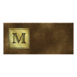 Kundenspezifisches Monogramm-Druckbild. Brown Bedruckte Werbekarte
