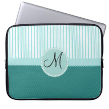 Kundenspezifisches Monogramm-Tupfen-Streifen-Muste Laptop Schutzhüllen