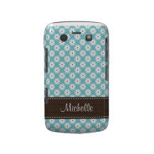 Kundenspezifisches Türkis-blaues Rot-Gänseblümchen Blackberry Case