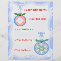 Kundenspezifisches Weihnachtsverzierungs-Geschäft  Personalisierte Flyer
