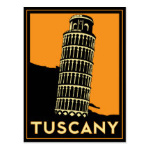 Kunst-Deko-Reiseplakat Toskana Italien retro Postkarten