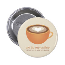 Kunst in meinem Kaffeeknopf Anstecknadelbuttons