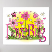 Kunst Liebe-Wanzen-Damen-Bug Girls Room Wall Posterdruck