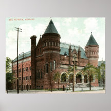 Kunst-Museum, Detroit, 1907 Vintag Plakat