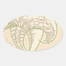 Kunst nouveau Blumenmuster schönen Frühlinges Stickers