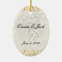 Kunst nouveau Blumenmuster schönen Frühlinges Weihnachtsornament