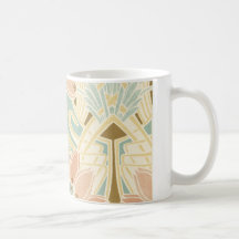 Kunst nouveau Naturblumenmusterkunst Tee Tasse
