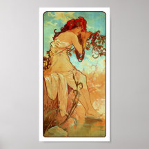 Kunst Nouveau Plakat - Mucha - Sommer