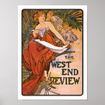 Kunst Nouveau Plakat:  Mucha - West End-Bericht