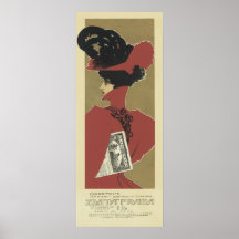Kunst Nouveau Plakate - französische Schönheit zwe