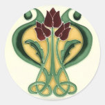 Kunst Nouveau Rosen-Fliese Aufkleber