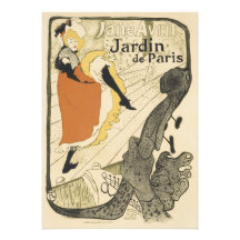 Kunst Nouveau, Tänzer Jane Avril, Toulouse Lautrec Ankündigungskarten