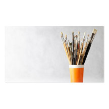 Kunst-Pinsel in der Schale Visitenkarten Vorlage