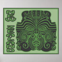 Kunst-Plakat-Druck Neuseelands Stammes-
