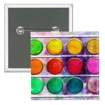 Kunst-Spaß-bunter Farben-Farbkasten Anstecknadel