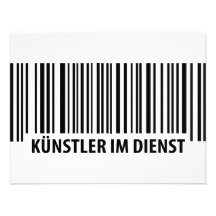 Künstler im Dienst Barcodeikone Einladung