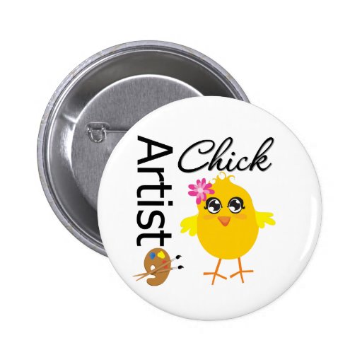Künstler-Küken Anstecknadelbutton