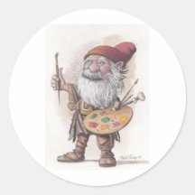 Künstler-Zwerg Aufkleber
