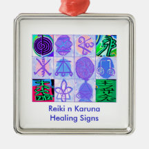 Künstlerisch - Reiki Karuna Symbole 2 Weihnachtsbaum Ornamente