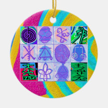 Künstlerisch - Reiki Karuna Symbole 2 Weihnachtsbaum Ornamente