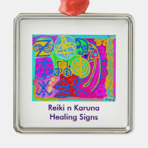 Künstlerisch - Reiki Karuna Symbole Weihnachtsbaum Ornament