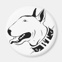 Künstlerischer Bullterrier-Hundezucht-Entwurf Kühlschrankmagnete