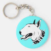 Künstlerischer Bullterrier-Hundezucht-Entwurf Schlüsselband