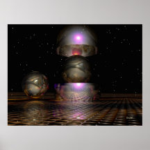 Künstlerisches Sciencefictionplakat "Mitternachtsm