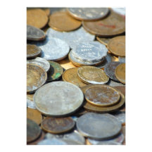 KUPFERNE SILBERNE METALLbronze der ALTEN MÜNZEN-Ol Individuelle Ankündigungskarte