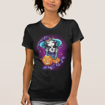 Kürbis-Hexe-Spitze "Lisas" Halloween Tshirts