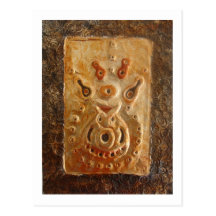 Kürbis Mask_African Kunst-Masken-Postkarte 698