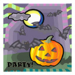 Kürbislaterne-Halloween-Party-Einladung