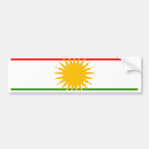 Kurdistan-Flagge Auto Aufkleber