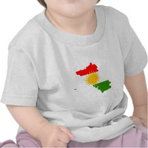 Kurdistanflaggenkarte Tshirts