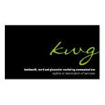 Kursive Limone Monogramm-Geschäfts-Karte Visitenkartenvorlage