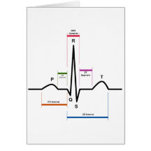 Kurve-Rhythmus in einem Diagramm des Elektrokardio Karte