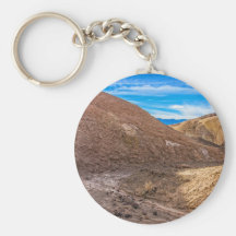 Kurven von Riverbed an Zabriskie Punkt Schlüsselanhänger