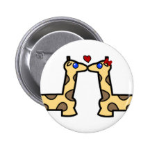 Küssen der Giraffen Anstecknadelbutton