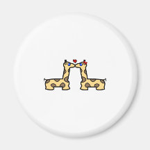 Küssen des Giraffen-Magneten
