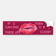Küssen Sie diese Lippen! Autoaufkleber