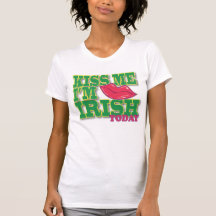 Küssen Sie mich, den ich irische Tag-Stoff-Lippen  Shirts