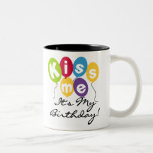 Küssen Sie mich Geburtstag Kaffee Tassen