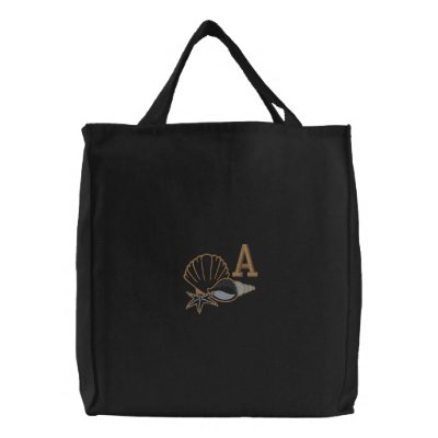 Küsten-Monogramm gestickte Tasche