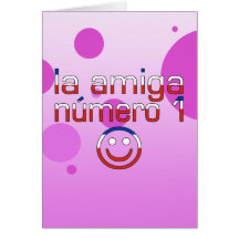 La Amiga Número 1 in den chilenischen Flaggen-Farb Karten