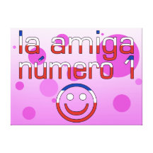 La Amiga Número 1 in den chilenischen Flaggen-Farb Leinwanddrucke