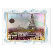 La-Ausflug Eiffel Personalisierte Ankündigungskarte