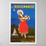 La-Boulonnaise eingemachte Fisch-Vintage Nahrungsm Plakat