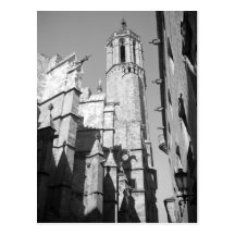 La Catedral Wasserspeier-Postkarte (Barcelona, Spa